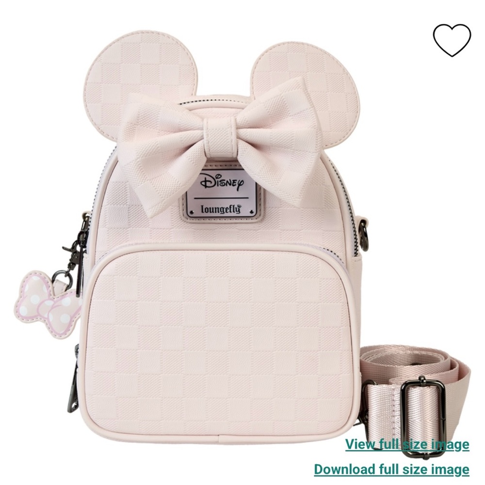 Loungefly Minnie Mouse checkered convertible mini backpack & crossbody